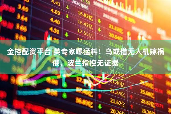 金控配资平台 英专家曝猛料！乌或借无人机嫁祸俄，波兰指控无证据