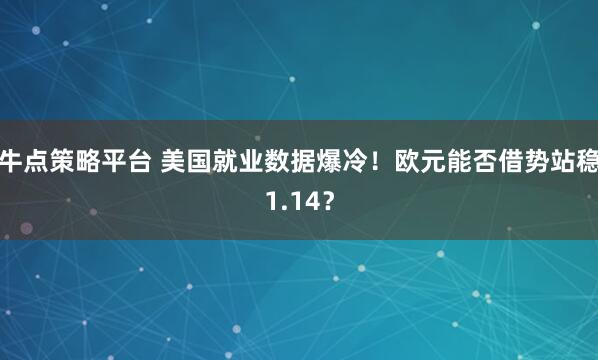 牛点策略平台 美国就业数据爆冷！欧元能否借势站稳1.14？