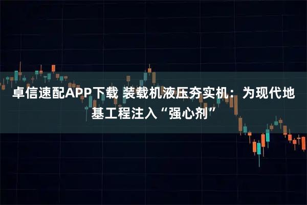 卓信速配APP下载 装载机液压夯实机：为现代地基工程注入“强心剂”